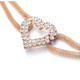 40" Silver Gold Diamante Mesh Waist Chain Belt with Heart Flower for Women Fashion Accessory